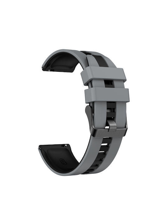 Amazfit Gtr 4 22mm Δίχρωμο Αθλητικό Λουράκι Σιλικόνης Ρολόι Γκρι+μαύρο Amazfit Gtr 4 22mm Δίχρωμο Αθλητικό Λουράκι Σιλικόνης Ρολόι Γκρι+μαύρο