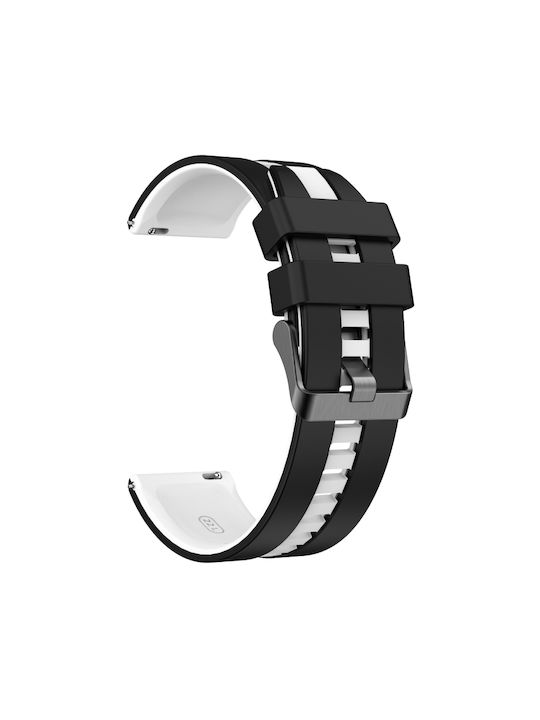 Amazfit GTR 3 22mm Two-Tone Sports Silicone Bracelet Black+White