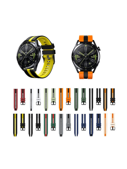 Amazfit GTR 3 22mm Two-Tone Sports Silicone Watch Strap Blue+Black