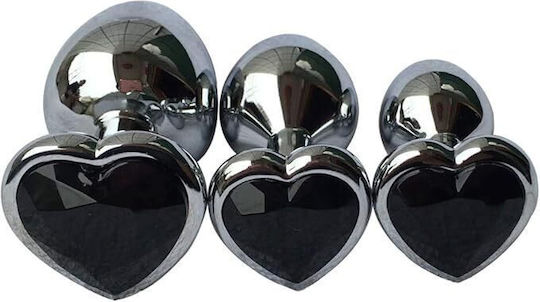 Kinksters Heart Анална тапа Small Черна