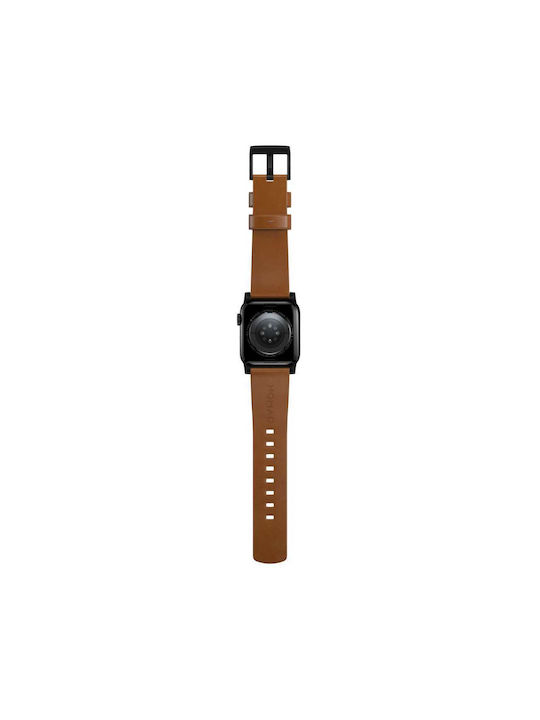 Nomad Modern Λουράκι Δερμάτινο Brown Black (Apple Watch 44/45/46mm/Ultra 49mm)