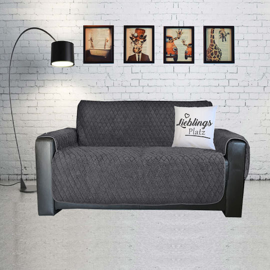 Jemidi24 Husă Elastică Canapea cu două locuri Gray 191x224cm 1buc