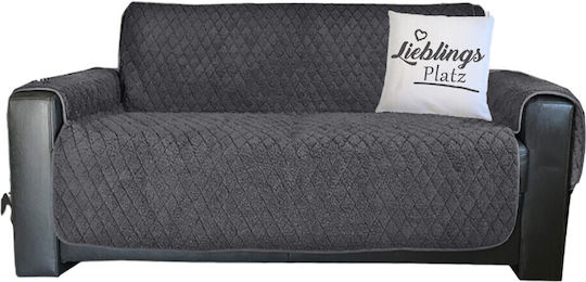 Jemidi24 Husă Elastică Canapea cu două locuri Gray 191x224cm 1buc