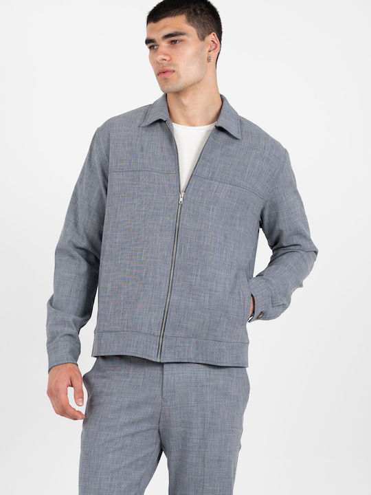 Long Sleeve Overshirt Indigo Blue