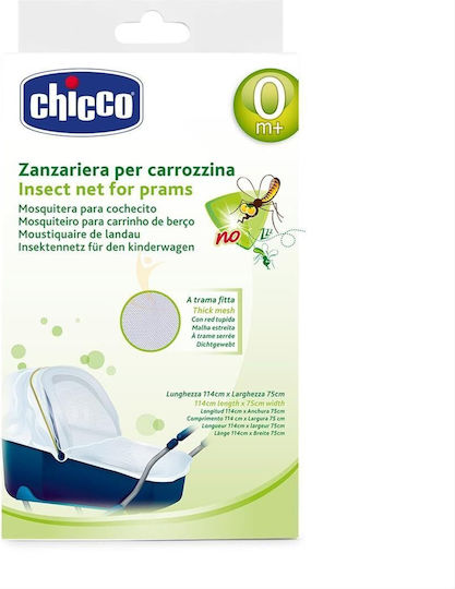Chicco Κουνουπιέρα Καροτσιού από Τούλι με Λάστιχο Λευκή 146x131εκ.