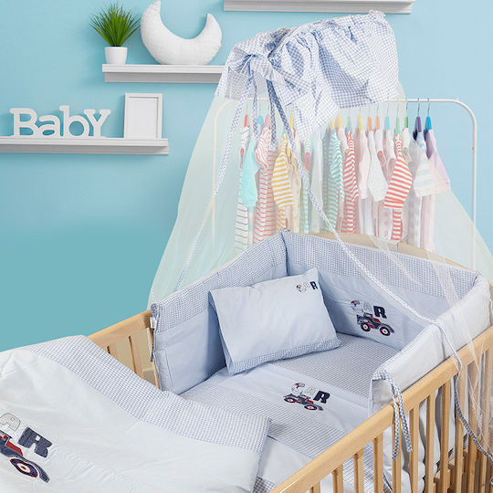 Dimcol Mosquito Net Crib Car Tulle 1214016800302928 Light Blue 490x160cm