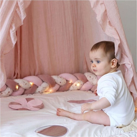 Trois Kilos Sept Mosquito Net Crib Cotton 55-8075077 Pink 60x60x260cm