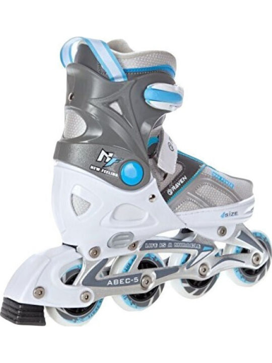 Raven Inline Αυξομειούμενα Rollers Λευκά Παιδικά