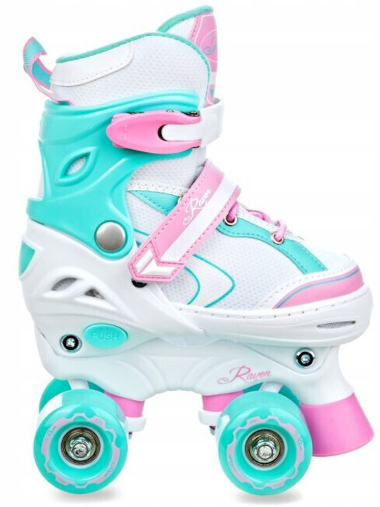 Raven Inline Αυξομειούμενα Rollers Τιρκουάζ Παιδικά