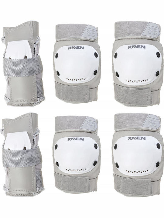 Raven Protective Gear Set for Rollers Gray