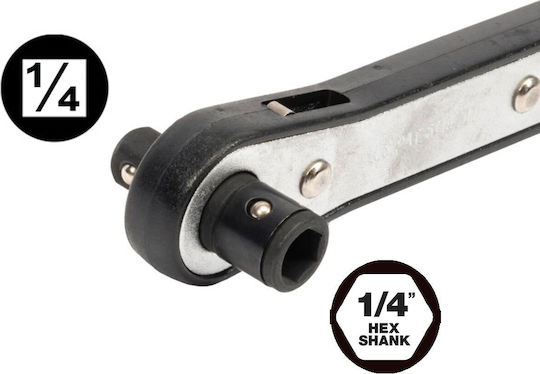 Whirlpower Doppelt Ratschen mit Vierkant 1/4" Länge 99cm.