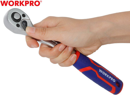 WorkPro Ratschen 72 Zähne mit Vierkant 1/4"