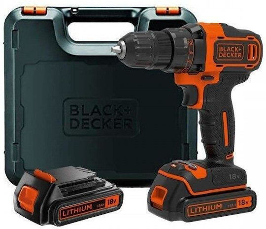 Black & Decker BDCDD186B Δραπανοκατσάβιδο Μπαταρίας 18V 2x1.5Ah