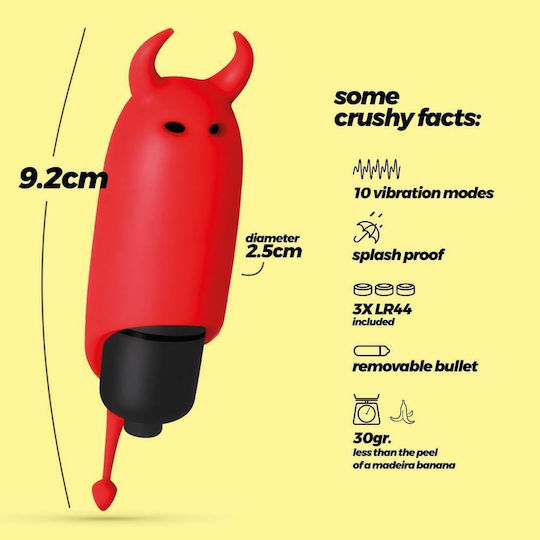 Crushious Der Pet Mini Klassischer Vibrator Rot