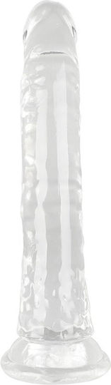 Kinksters Realistic Dildo with Scrotum and Suction Cup Transparent