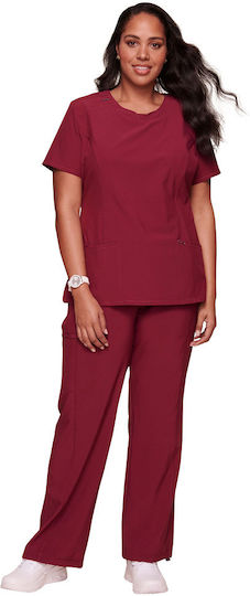 Cherokee CKE2624A Women's Burgundy Medical Blouse