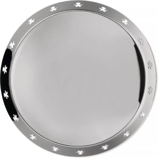 Alessi Girotondo Inoxidabil Rotund Tavă de Servire cu Mânere în Culoare Argintiu 21x21x2.7cm AKK78 1buc