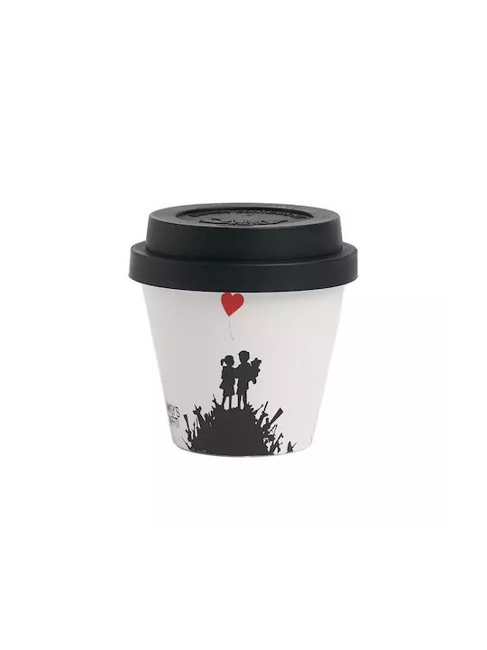 QuyCup Banksy Kids On Guns Hill Mug Plastic White 90ml