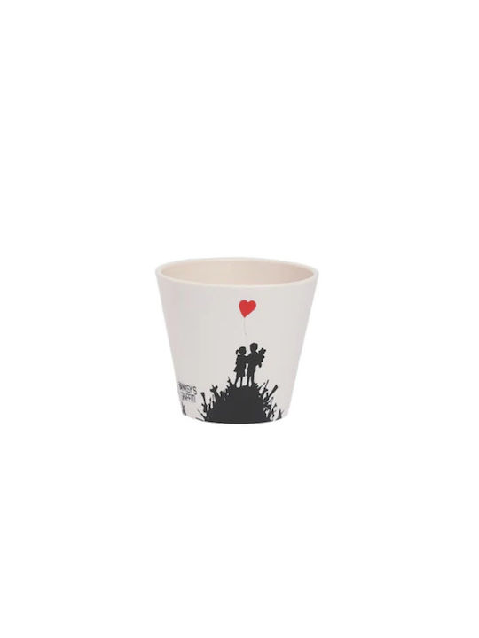 QuyCup Banksy Kids On Guns Hill Mug Plastic White 90ml