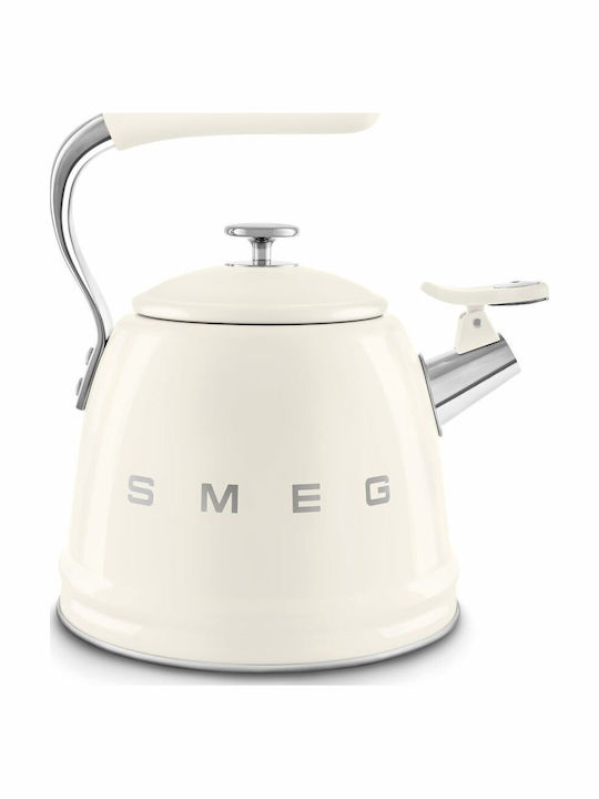 Smeg Τσαγιέρα Ανοξείδωτη Λευκή 2300ml