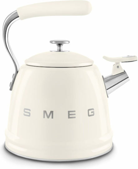Smeg Teekanne Rostfreier Stahl Weiß 2300ml