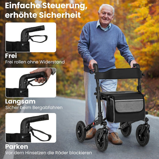 Costway Klappbarer Gehhelfer aus Aluminium