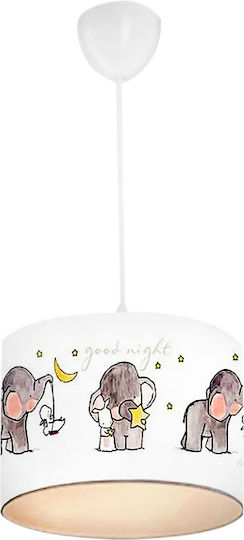 HomeMarkt Elephant Einfaches Licht Kinderdeckenleuchte Deckenleuchte 60W Weiß 24x22cm
