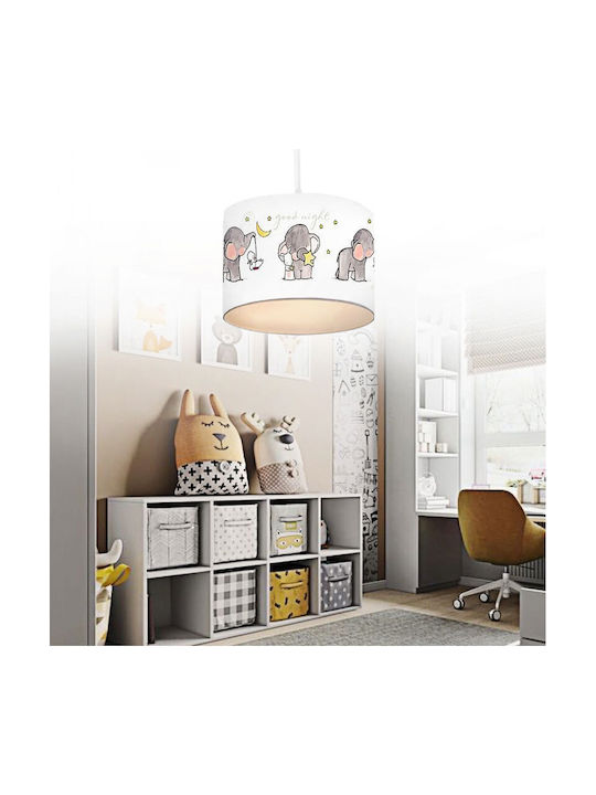 HomeMarkt Elephant Einfaches Licht Kinderdeckenleuchte Deckenleuchte 60W Weiß 24x22cm