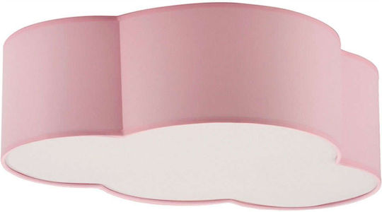 TK Lighting Einfaches Licht Kinderdeckenleuchte Deckenleuchte montieren 15W mit Fassung E27 Rosa 31cm