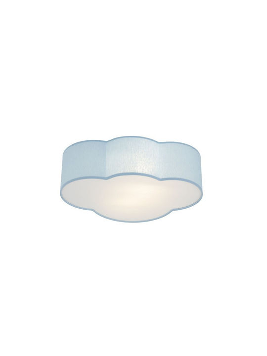 TK Lighting Cloud O singură lumină Lumină de tavan pentru copii Lampă de tavan 15W cu suport pentru bec E27 Alb