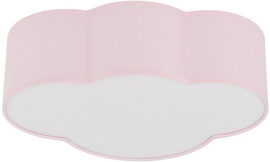 TK Lighting Einfaches Licht Kinderdeckenleuchte Deckenleuchte montieren 15W mit Fassung E27 Rosa 31cm