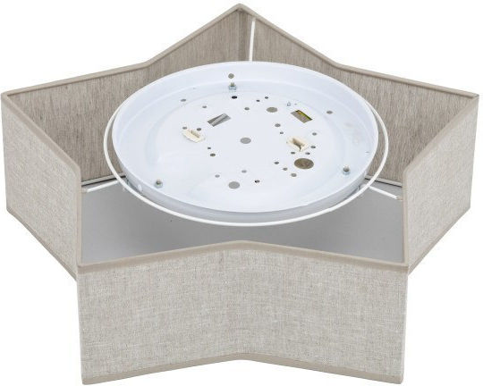 TK Lighting Einfaches Licht Kinderdeckenleuchte Deckenleuchte montieren 15W mit Fassung E27 Weiß 43cm