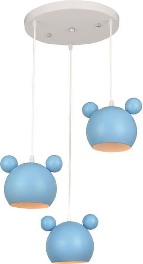 Elmark Mickey Kronleuchter Kinderdeckenleuchte Deckenleuchte 40W mit Fassung E27 Blue