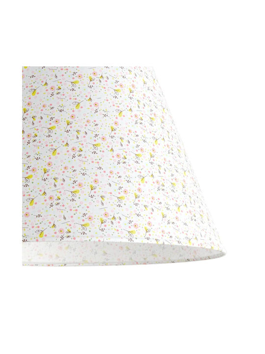 Veis Kids Fabric Single Ceiling Light E27 Alkyone Vintage Floral Spring 60W