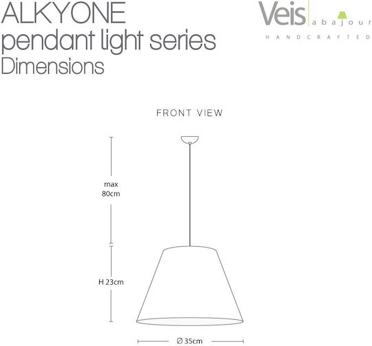 Veis Kids Fabric Single Ceiling Light E27 Alkyone Vintage 60W