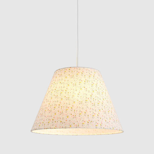 Veis Kids Fabric Single Ceiling Light E27 Alkyone Vintage Floral Spring 60W