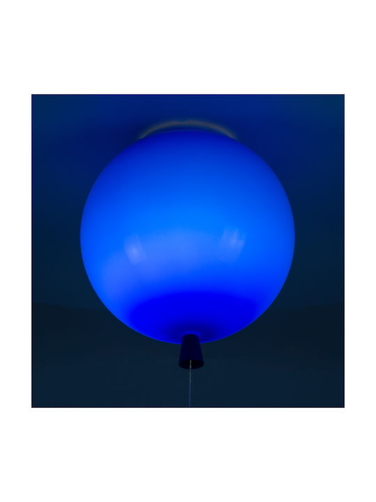 GloboStar Balloon Μονόφωτο Παιδικό Φωτιστικό Κρεμαστό από Πλαστικό με Υποδοχή E27 Μπλε 30x33cm