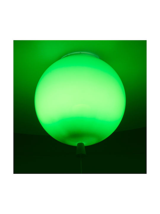 GloboStar Kids Plastic Single Ceiling Light E27 Balloon Green 30x33cm