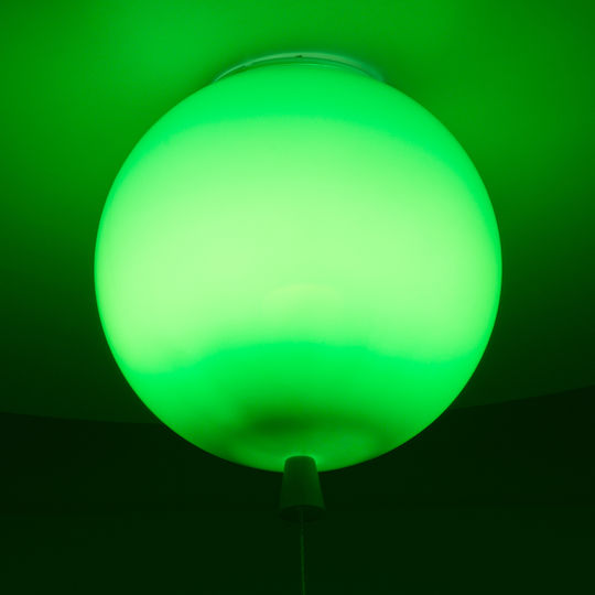 GloboStar Balloon Μονόφωτο Παιδικό Φωτιστικό Κρεμαστό από Πλαστικό με Υποδοχή E27 Πράσινο 30x33cm