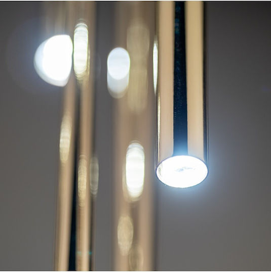 TK Lighting Piano Κρεμαστό Φωτιστικό Καφέ για 10 Λαμπτήρες G9 35x140εκ.