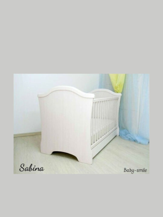 Baby Smile Бебешко Креватче Sabina Бял за Матрак 70x140см