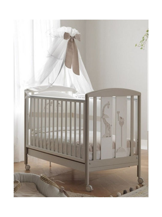 Pali Pali Babybett Savana Weiß/Tortora mit Rädern