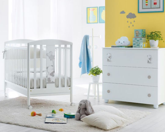 Pali Orsetto White Baby Crib