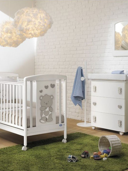 Pali Babybett Weiß für Matratze 64x126cm