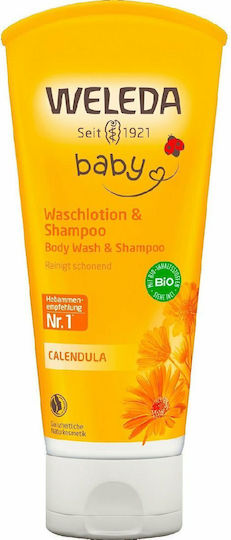Weleda Calendula Shampoo & Body Wash 200ml & Diaper Change Cream 75ml