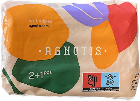 Agnotis Hypoallergenic Baby Wipes without Perfume, Alcohol & Parabens 3x50pcs