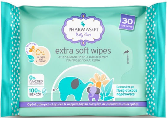 Pharmasept Extra Soft Baby Wipes without Alcohol & Parabens 30pcs