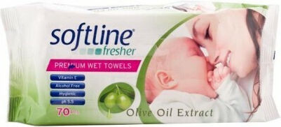 Softline Fresher Premium Babytücher ohne Alkohol & Parabene 72Stk