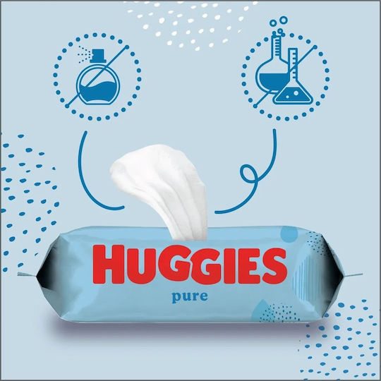 Huggies Pure Μωρομάντηλα με 99% Νερό 3x56τμχ