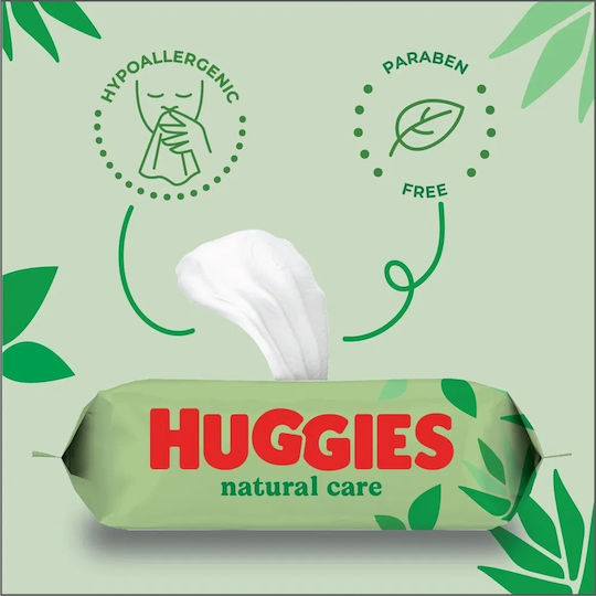 Huggies Natural Care Șervețele Umede pentru Bebeluși 3x56buc